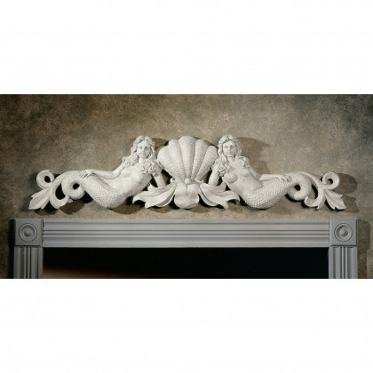 Toscano - Mermaid Sculptural Wall Pediment