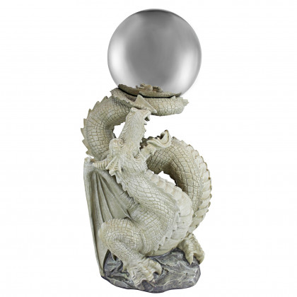 Toscano - Sir Sagremor Dragon Gazing Globe Garden Statue