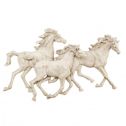 Toscano - Los Tres Caballos del Castillo Alomar Horse Wall Sculpture
