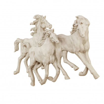 Toscano - Los Tres Caballos del Castillo Alomar Horse Wall Sculpture