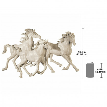 Toscano - Los Tres Caballos del Castillo Alomar Horse Wall Sculpture