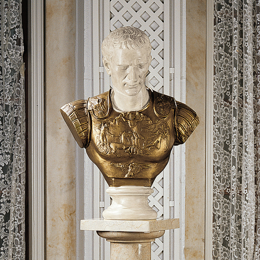 Toscano - Julius Caesar Roman Emperor Sculptural Bust