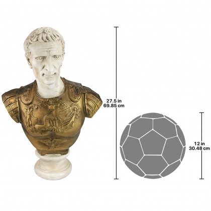 Toscano - Julius Caesar Roman Emperor Sculptural Bust