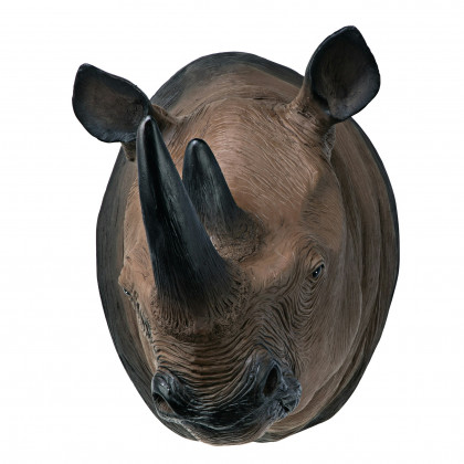 Toscano - Black Rhinoceros Trophy Wall Sculpture