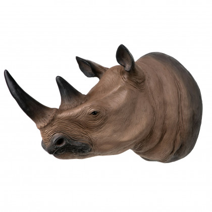 Toscano - Black Rhinoceros Trophy Wall Sculpture