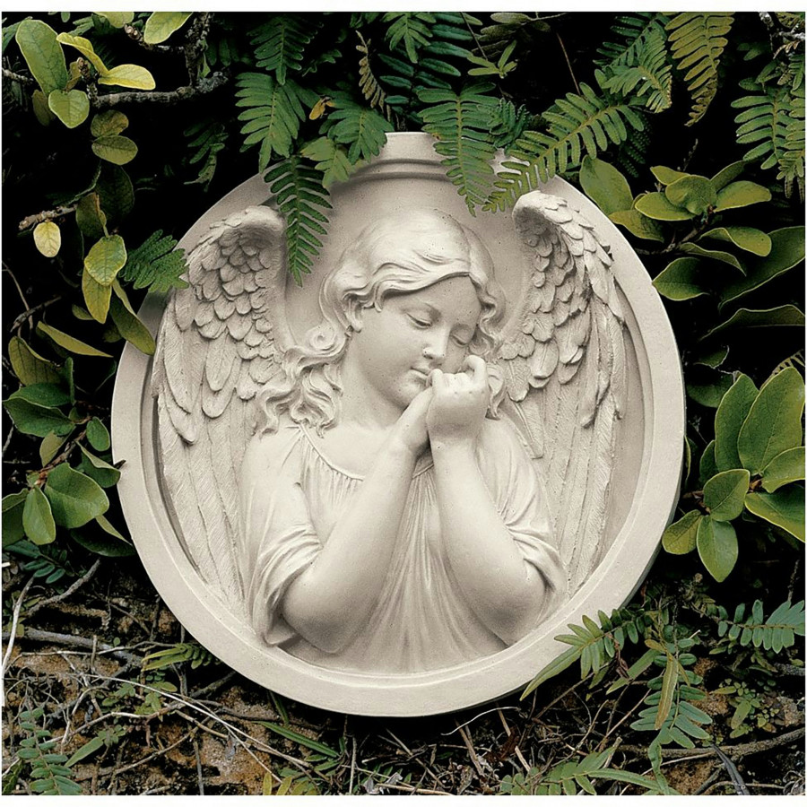 Toscano - Thoughts of an Angel Roundel Wall Sculpture