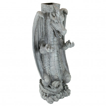 Toscano - Zippy the Dragon Mailbox Post Sleeve Statue