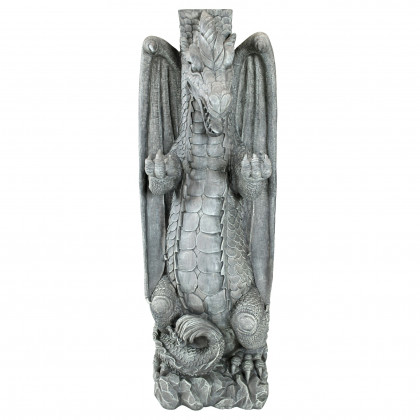 Toscano - Zippy the Dragon Mailbox Post Sleeve Statue