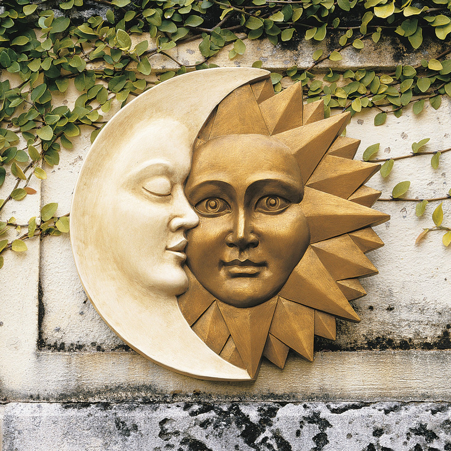 Toscano - Celestial Harmony Sun and Moon Wall Sculpture