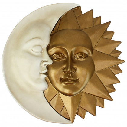 Toscano - Celestial Harmony Sun and Moon Wall Sculpture