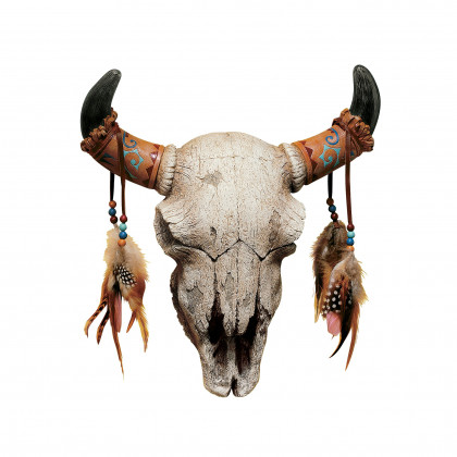 Toscano - Spirit of the West Cow Skull Wall Sculpture