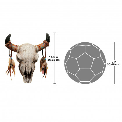 Toscano - Spirit of the West Cow Skull Wall Sculpture