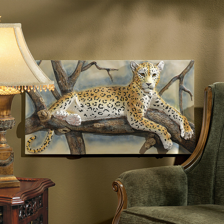 Toscano - The Leopards Lair Frieze Wall Sculpture