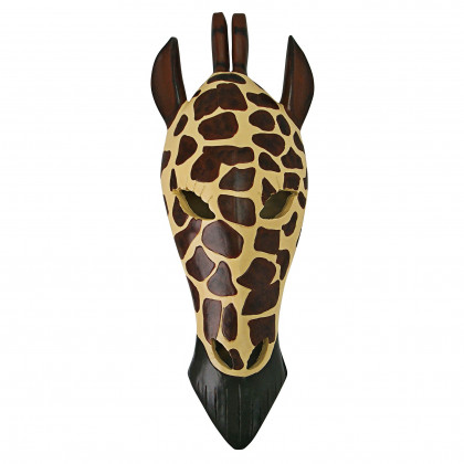 Toscano Tribal-Style Animal Mask Wall Sculpture - Giraffe