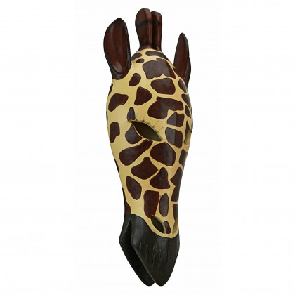 Toscano Tribal-Style Animal Mask Wall Sculpture - Giraffe