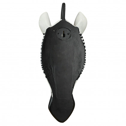 Toscano Tribal-Style Animal Mask Wall Sculpture - Zebra