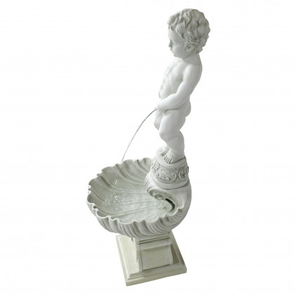 Toscano - The Peeing Boy of Brussels Sculptural Fountain with Plinth Base