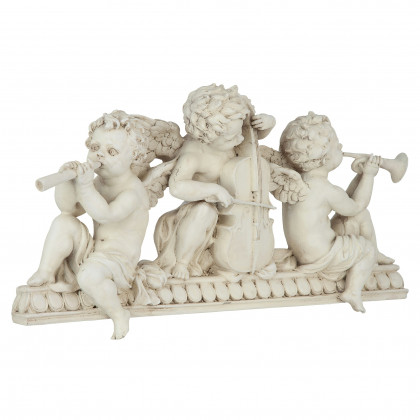 Toscano - Angelic Notes Sculptural Wall Pediment