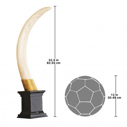 Toscano - British Colonial Elephant Tusk Sculptural Trophy