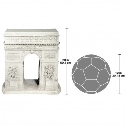 Toscano - Arc de Triomphe Sculptural Side Table in Designer Resin