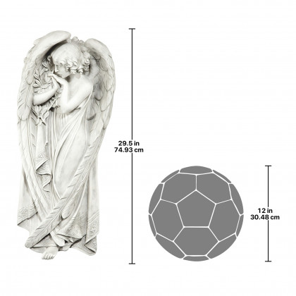 Toscano Santa Croce Angel Wall Sculpture - Medium