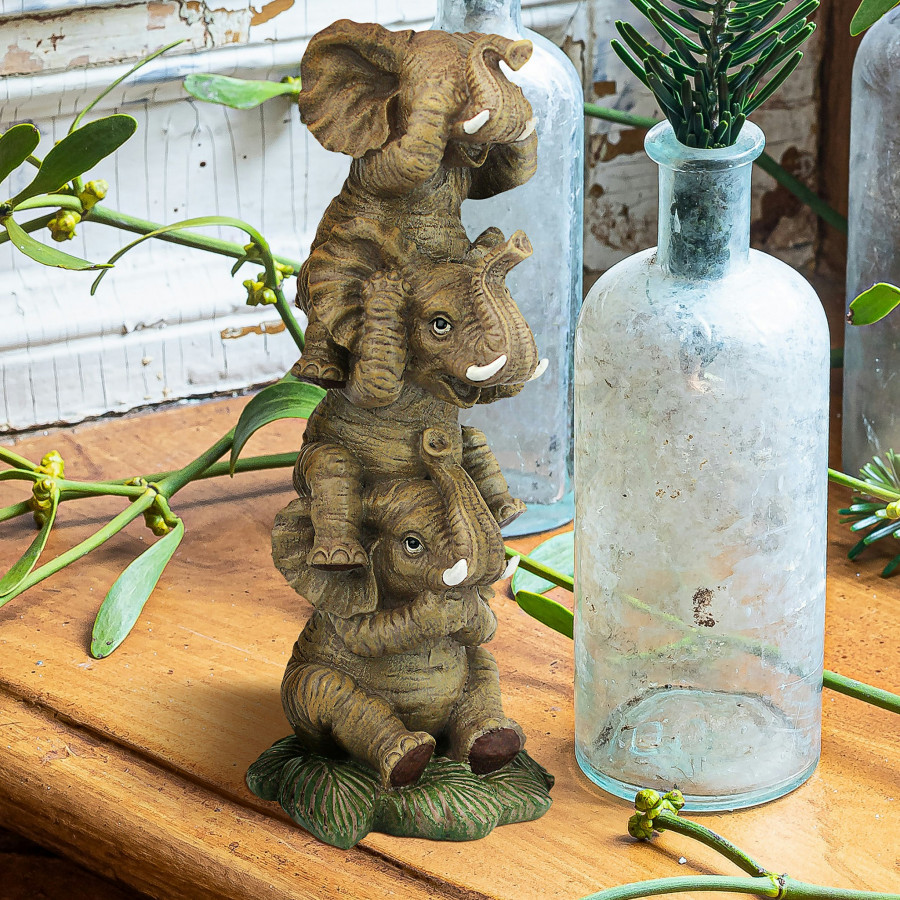 Toscano The Hear-No See-No Speak-No Evil Elephants Statue - Medium