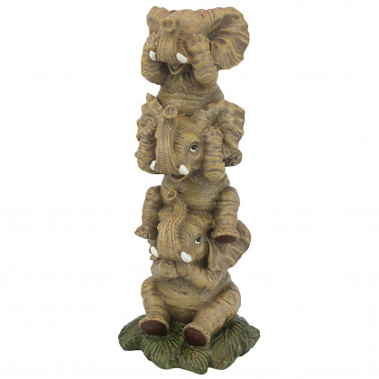 Toscano The Hear-No See-No Speak-No Evil Elephants Statue - Medium
