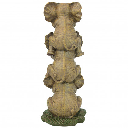 Toscano The Hear-No See-No Speak-No Evil Elephants Statue - Medium