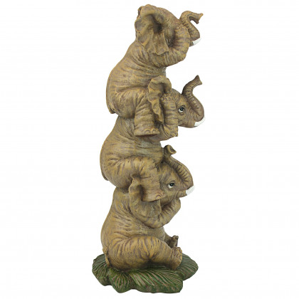 Toscano The Hear-No See-No Speak-No Evil Elephants Statue - Medium