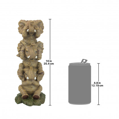 Toscano The Hear-No See-No Speak-No Evil Elephants Statue - Medium