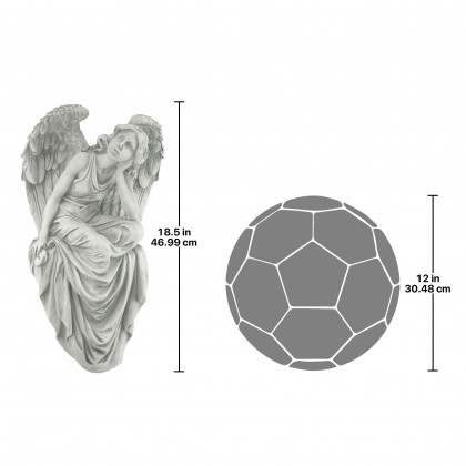 Toscano Resting Grace Sitting Angel Statue - Large