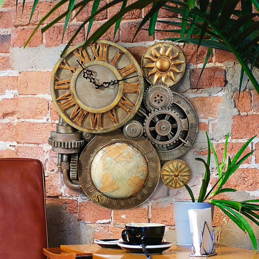Toscano - Gears of Time Sculptural Wall Clock