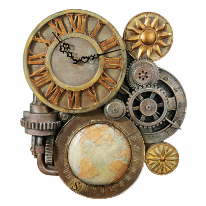 Toscano Gears of Time Sculptural Wall Clock - Medium