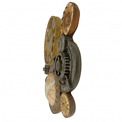 Toscano Gears of Time Sculptural Wall Clock - Medium