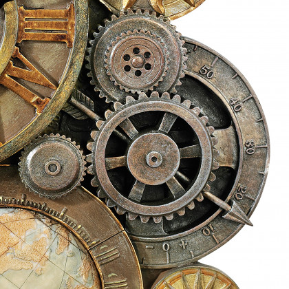 Toscano Gears of Time Sculptural Wall Clock - Medium