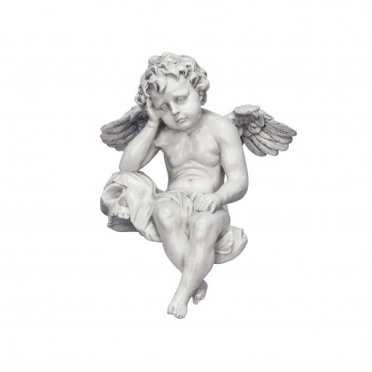 Toscano - Mourning Mortality Sitting Cherub Sculpture