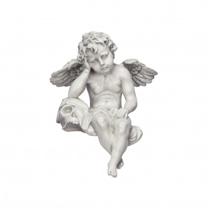Toscano - Mourning Mortality Sitting Cherub Sculpture