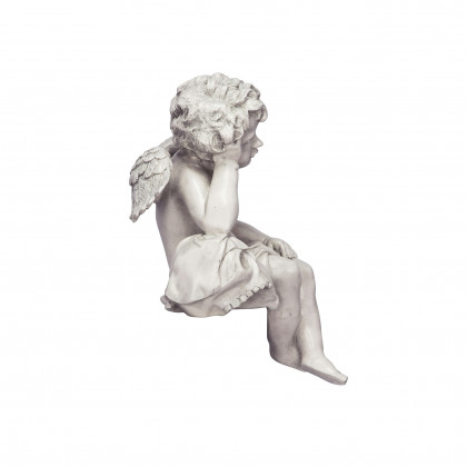 Toscano - Mourning Mortality Sitting Cherub Sculpture