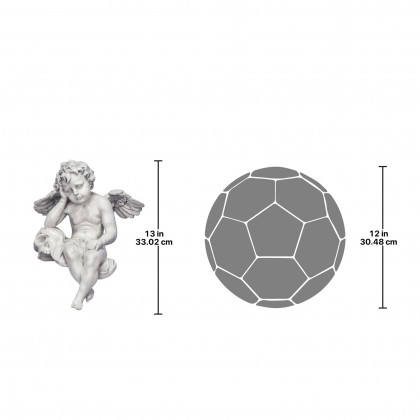 Toscano - Mourning Mortality Sitting Cherub Sculpture