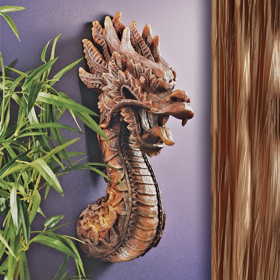Toscano - Asian Fire Dragon Wall Sculpture