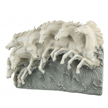 Toscano - Neptune Horses of the Sea Frieze Wall Sculpture