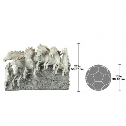 Toscano - Neptune Horses of the Sea Frieze Wall Sculpture