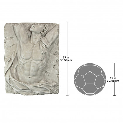 Toscano - Torso of Adonis Bas-Relief Frieze Wall Sculpture