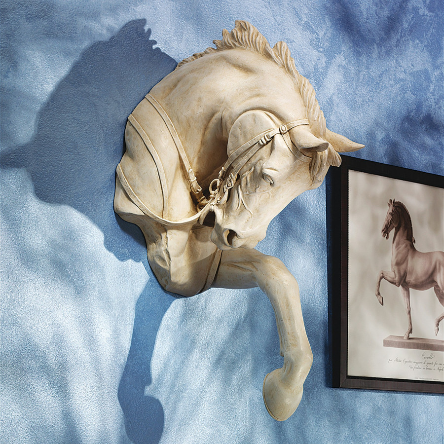 Toscano - The Thoroughbred Horse High Relief Wall Sculpture