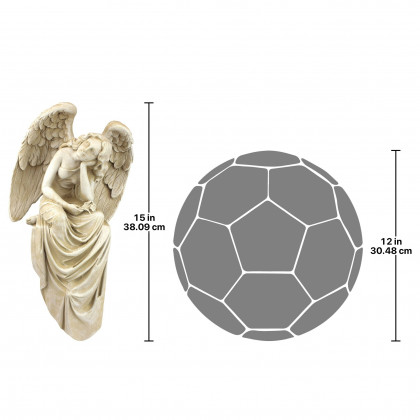 Toscano Resting Grace Sitting Angel Statue - Medium