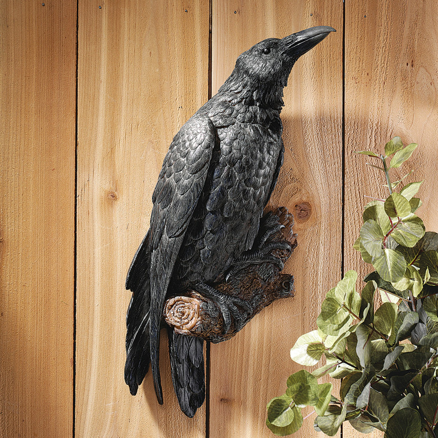 Toscano - Raven Perch Wall Sculpture