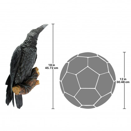 Toscano - Raven Perch Wall Sculpture