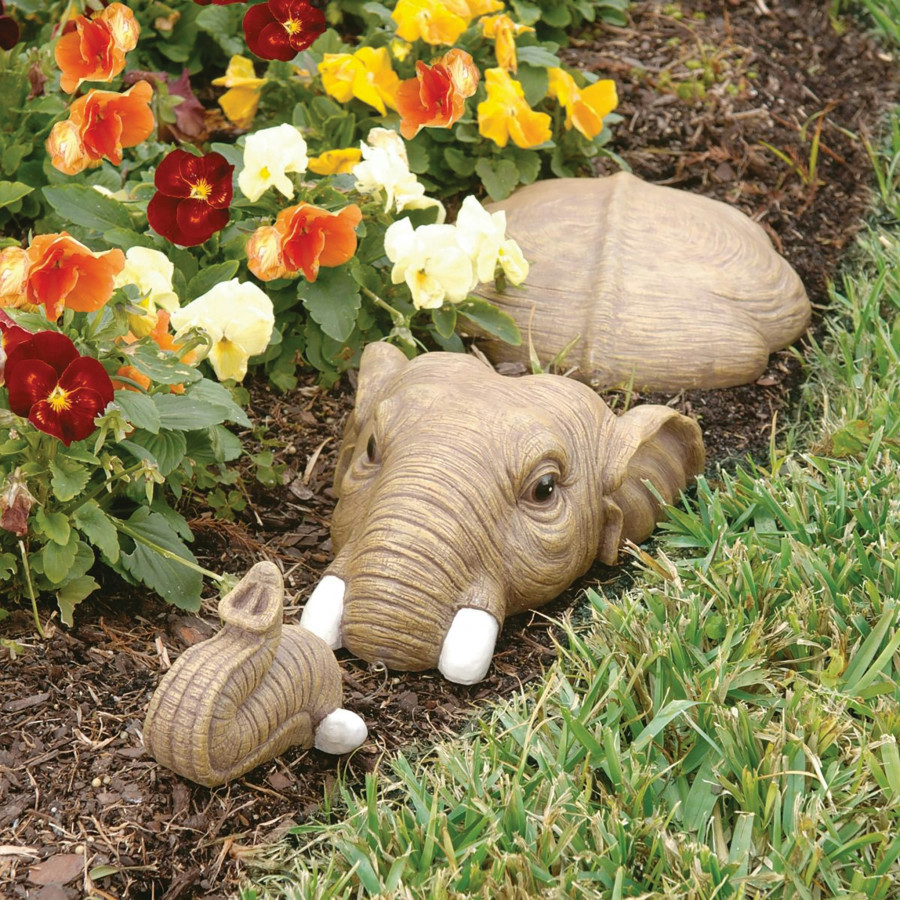 Toscano - In For a Swim Elephant Lawn Statue