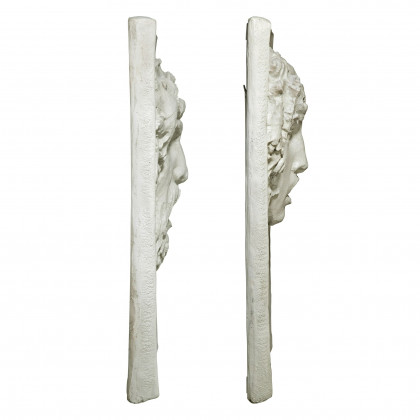Toscano - Set of 2 Opimus and Vappa Italian-Style Greenmen Wall Sculptures in Large