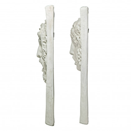 Toscano - Set of 2 Opimus and Vappa Italian-Style Greenmen Wall Sculptures in Large